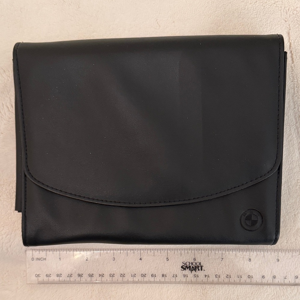 BMW Black faux Leather Organizer Pouch mint condition for car or house